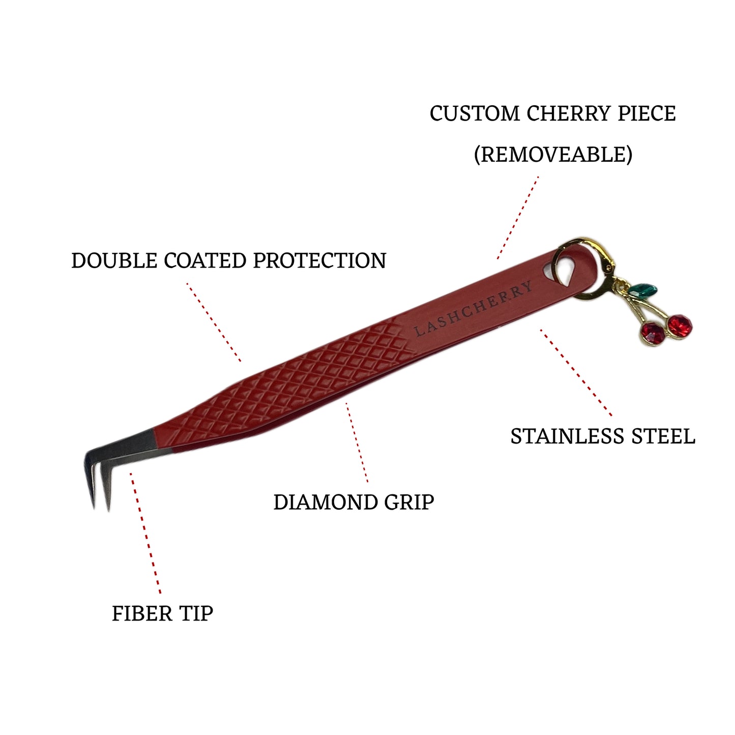 OG Cherry Fiber Tip Tweezer